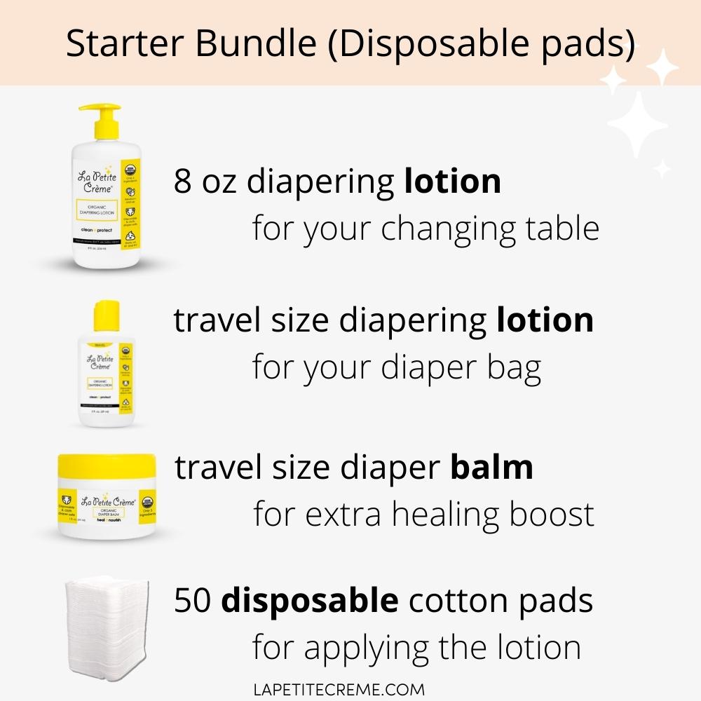 Organic French Diaper Care - Gift Set (Disposable Pads)