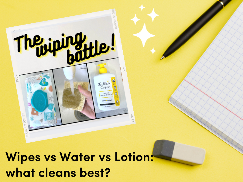 Baby Wipes vs. Water vs. Diapering Lotion what cleans best? La