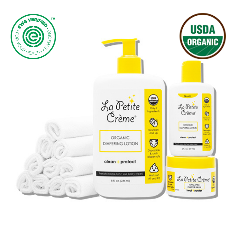 ORGANIC French Diapering - Starter Bundle (Washable Cloths)