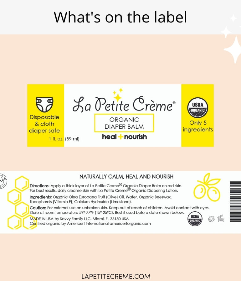 Organic French Diaper Cream - 1 oz