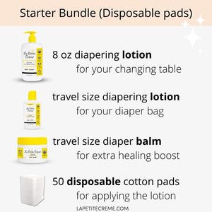 ORGANIC French Diapering - Starter Bundle (Disposable Pads)