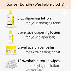 Organic French Diaper Care  - Gift Set (Washable Cloths)