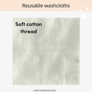10 White Baby Washcloths